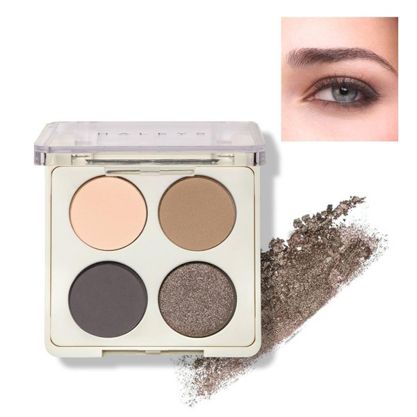 HALEYS Re-play Just Drinks Eyeshadow Quad, Essential Smokey Eye Palette, User-Friendly, Longwear, Pigmented, Buildable, Blendable, Talc-Free, V + CF