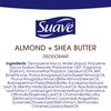 Suave Aluminum Free Deodorant for Women 24-Hour Odor Protection Almond & Shea Butter Cruelty-Free 2.6 oz