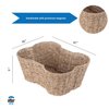 OtterPets Toy Bin for Pets, Bone Shape Basket, Seagrass Storage, Handmade, Dog Toy Bin Organizer