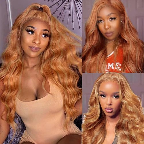 30 Inch Honey Blonde Bundles P27/30 Body Wave Human Hair Bundles Brazilian Brown Body Wave Bundles Human Hair Unprocessed Virgin Hair 1 Bundle Color #30 Bundles Hair Extensions