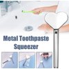 3Pcs Metal Manual Toothpaste Squeezer,Stainless Steel Dispenser Tube Squeezer,Hand Cream Tube Key Roller Set, Daily Living Tube Squeezing Aids, Metal Tube Squeezer Rolling Key for Bathroom Cosmetic