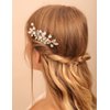 BERYUAN Clear Crystal Teardrop Hair Comb for Women Rhinestone Wedding Hair Accessory for Bride Bridesmaid Prom Hair Pieces (Rose Gold)