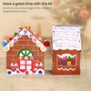 Arteza Kids Cardboard Gingerbread House Kit, 324 Pieces, Fun Kids' Activities — 3D Holiday Crafts with Glitter, Chenille Stems, & Pom Poms for Christmas Decorating and Playtime