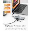 USB C Docking Station Dual HDMI Adapter, NOVOO 11 in 1 Multi Display Laptop Docking Station Dual Monitor with 2 HDMI, VGA, 100W PD, 4 USB, USB C Hub Thunderbolt Dock
