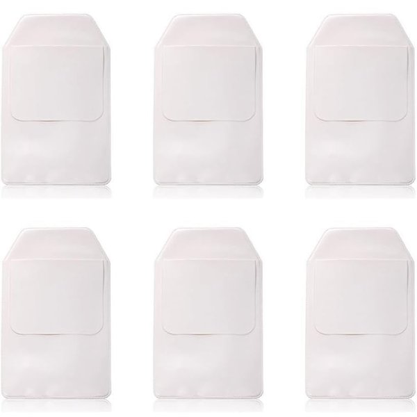MosBug 6Pcs White Pocket Protector with Pen Leaks for School,Hospital, Office