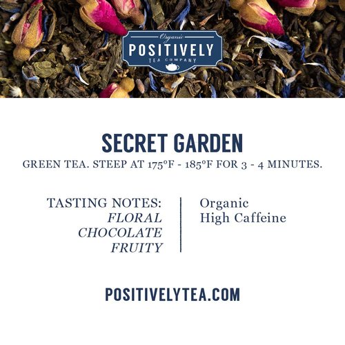 Organic Positively Tea Company, Secret Garden, Green Tea, Loose Leaf, 16 Ounce