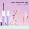 YALINCMOO 240Pcs Cluster Lashes Belt Eyelash Glue, Eyelash Tools DIY Eyelash Extensions Kit, Eyelash Clusters Bond and Seal Super Hold Eyelashes Curlers (Rose Gold）