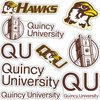 Desert Cactus Quincy University Stickers Hawks QU Vinyl Decals Laptop Water Bottle Car Scrapbook T2 (Type 2)
