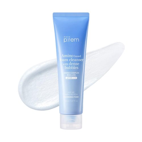 MAKEP:REM MAKE P:REM Safe Me. Amino Refresh Cleansing Foam, Instant Deep Pore Cleansing, Gentle Exfoliation with BHA & LHA, Korean Skin Care, 150ml, 5.07 Fl.Oz.