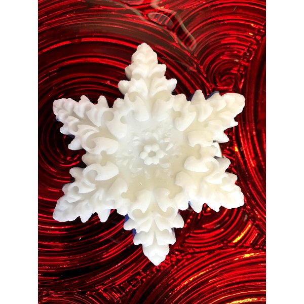 Christmas All Natural Handmade Glycerin Soap Winter Decoration Blue Snowflake Hand Soap Bar Ocean Breeze Scent