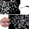 Canvalite 1500PCS Rhinestones Crystal AB Rhinestones for Nail with Pick Up Tweezers and Nail Rhinestone Picker, Nail Art Tools