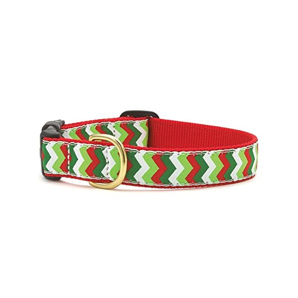Up Country Holiday Chevron Dog Collar L (15-21”); Wide 1”