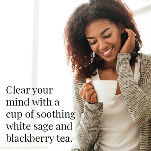 The Republic of Tea Blackberry Sage Full-Leaf Loose Black Tea, 1 Pound Bag | Steeps 200 Cups