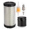 10L0L Golf Cart Tune Up Kit for EZGO TXT 2010 Up & EZGO RXV 2008 Up Gas Models with 4 Cycle Kawasaki 13.5 hp Engines with Air Filter Oil Filter Fuel Filter Spark Plug, Engine Maintenance Kit for EZGO