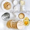 6 Pcs Round Stainless Steel Cookie Cutter Set (2, 3, 3.5,4, 5, 6 Inch),Large Stainless Steel Donut Cutter for cookies, cakes,Baking,Sandwiches, Durable and Easy to clean ﻿ ﻿ ﻿