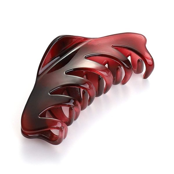 Liasun Premium Hair Claw Clip, Medium Strong Holding Power Hair Clips Clamps, Delicate Hair Grip for Women and Girls Hair Barrettes for Medium or Long hair (Wine Red)