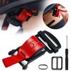 URLWALL Helmet Quick Release Buckle Replacement Kit, All Stainless Steel Ratcheted Helmets for Chin Strap Up to 1", Motorcycle Helmets Accessories, Compatible with Half, 3/4, Full Face Helmet (Red)
