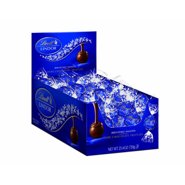 Lindt Chocolate Lindor Truffles, Dark Chocolate, Great for Holiday Gifting, 60 Count