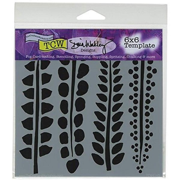 Crafter's Workshop Templates 6"X6"-Four Ferns