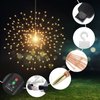PXBNIUYA 1 Pack Starburst Sphere Lights with Remote Control,200 LED Firework Lights, 8 Modes Dimmable Waterproof Hanging Fairy Light, Copper Wire Lights for Patio Parties Christmas (Solar Powered)
