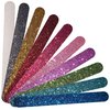 P2P Nails Glitter Colorful Nail File Strips - Manicure and Pedicure Nail Buffers - Double Sided Filers for Shaping and Smoothing Toenails and Fingernails (Regular, 10)