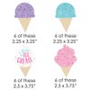 Big Dot of Happiness Scoop Up the Fun - Ice Cream - DIY Shaped Sprinkles Party Cut-Outs - 24 Count