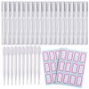 20 PCS Cuticle Oil Pens Transparent Twist Pens Cosmetic Container Empty Cuticle Nail Oil Pen With Brush Tip Lip Gloss Twist Pens Refillable Eyelash Growth Liquid Tube 10 Transfer Pipettes 2 Stickers