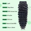 Lysilf Deep Wave Clip in Hair Extensions Real Human Hair Deep Curly Clip Ins for Black Women 8Pcs Brazilian Remy Human Hair Extensions with 18Clips 120g Double Lace Weft (18Inch, Natural Black)