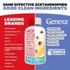 Genexa Infants' Clean Acetaminophen | Pain Reliever & Fever Reducer | Dye Free, 0% Artificial Additives | Baby Sick Essentials & Infant Medicine | Delicious Organic Blueberry Flavor, 2 fl oz