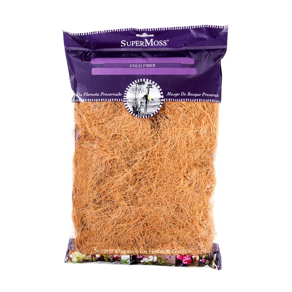 SuperMoss (23271 Coco Fiber for Wire Baskets, Dried, Natural Brown, 8 Ounce (Pack of 1)