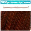 Iooleem 1000pcs Dark Brown Pipe Cleaners, Chenille Stems, Pipe Cleaners for Crafts, Pipe Cleaner Crafts, Art and Craft Supplies.