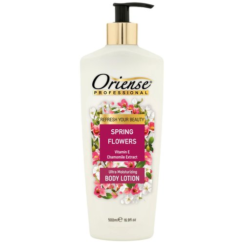 Oriense Body Lotion with Spring Flowers, Fortified Skin Protection and Softening, 16.9 fl. oz