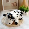 Easfan Cow Hand Puppet with Movable Mouth Interactive Storytelling Cute Soft Cow Plush Toy Creativity and Imagination Christmas Birthday Gifts for Toddlers Kids,9’’