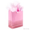 Hallmark 9" Medium Gift Bag with Tissue Paper (Pink Glitter Stripes) for Valentines Day, Birthdays, Baby Showers, Bridal Showers or Any Occasion