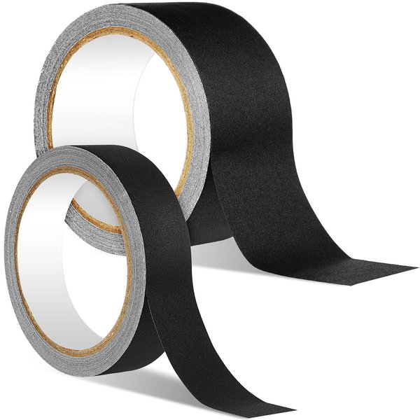 2 Pieces Cloth Bookbinding Repair Tape, 1 Inch and 2 Inch Bookbinding Tape 15 Yard Roll for Old Books Antique Books Daily Supplies, Black