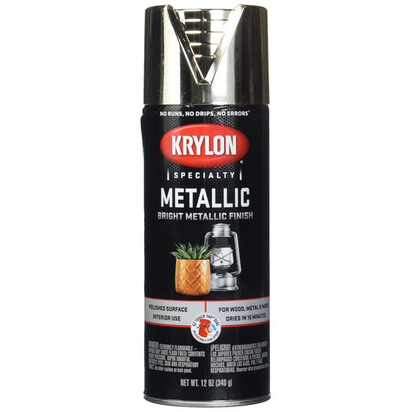Krylon K01701A77 Metallic Paint, Bright Gold, 11 oz.