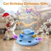 Pawthquake Interactive Cat Toys for Indoor Cats Automatic Cat Toy 4in1 Kitten Toys,Fluttering Butterfly,Random Ambush Feather,Track Balls,Cat Ball Toy for Cat Enrichment USB Charging