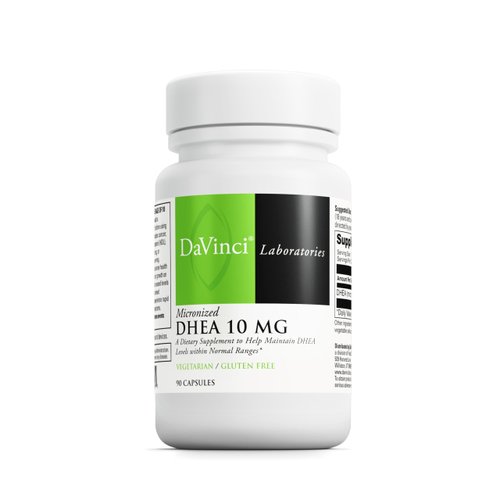 DAVINCI Labs Micronized DHEA 10mg - Helps to Support Healthy Aging, Hormone Balance, Brain Health, Thyroid Function & More - Vegetarian, Gluten-Free - 90 Capsules