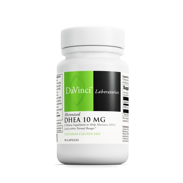 DAVINCI Labs Micronized DHEA 10mg - Helps to Support Healthy Aging, Hormone Balance, Brain Health, Thyroid Function & More - Vegetarian, Gluten-Free - 90 Capsules