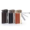 Genuine Leather Tobacco Pipe Lighter & Czech Tool Tamper - All in One -Refillable Butane