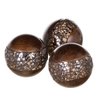 Schonwerk Walnut Decorative Orbs for Bowls and Vases (Set of 3) Resin Sphere Balls for Living, Dining Room, Coffee Table Centerpiece Home Decor - Great Gift Idea (Crackled Mosaic)