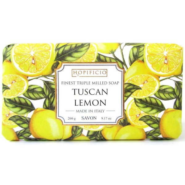 Hopificio - Finest Milled All-Natural Bar Soap, Moisturizing & Brightening. Suitable for Hand, Face & Body – 9.17 Oz (Lemon)