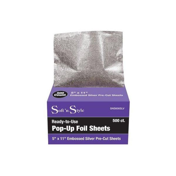 Soft n Style Pop-Up Foil Sheets Embossed Non-Slip 500-Count