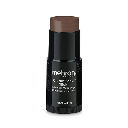 Mehron Makeup CreamBlend Stick | Face Paint, Body Paint, & Foundation Cream Makeup| Body Paint Stick .75 oz (21 g) (Ebony)