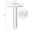 2PCS 6inch/15cm T-Shape Acrylic Transparent T-Ruler for Drafting and General Layout Work Scrapbooking Drafting Tools Scale Ruler for Crafting Zero-Centering Ruler with Inches & Metric Measuring Tool