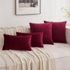 MIULEE Pack of 2 Velvet Soft Solid Decorative Square Throw Pillow Covers Set Cushion Cases Pillowcases for Sofa Bedroom Couch Car18x18 Inch 45x45 Cm