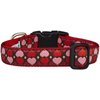Up Country Valentine and Hearts Pattern Dog Collars and Leashes (All Hearts Dog Collar, Medium (12 to 18 Inches) 1 Inch Wide Width)