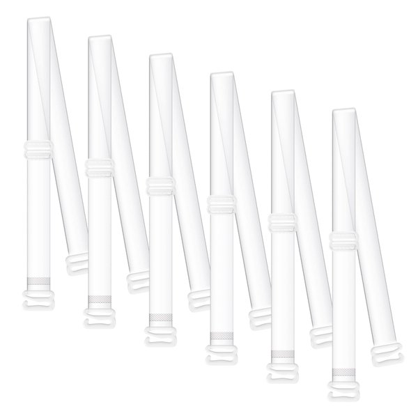 PHLSTYLE Clear Bra Straps, 3-Pairs 12mm Width Invisible Non-Slip Adjustable Bra Straps for Strapless Bra, Ballet Dance