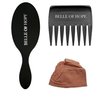 Belle of Hope 3 Piece Bundle: Paddle Brush, Wide Tooth Comb and 1pc Wig Liner