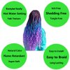 BALINGHAIR Braiding Hair Extensions Ombre Black to Dark Grey Professional High Temperature Kanekalon Braids Hair 24 Inch(B35-6Packs)